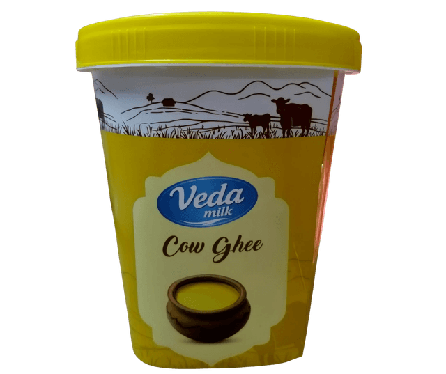 Pure Cow Ghee — Made from Fresh Cow Milk Cream — Veda Milk product